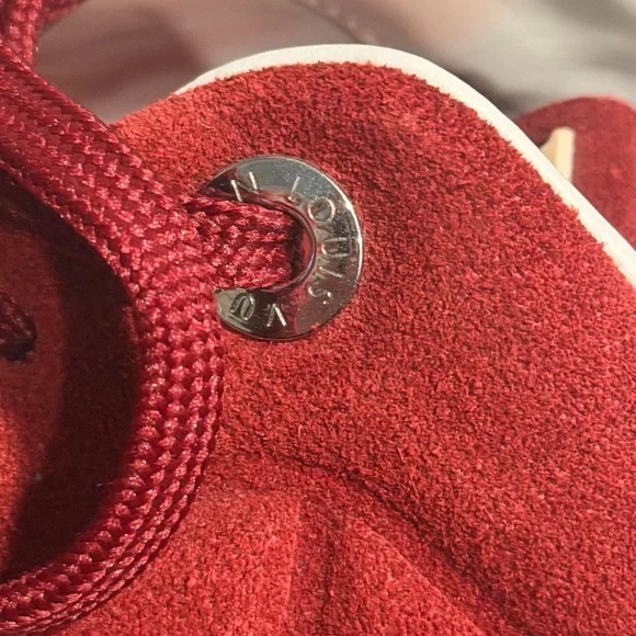 Louis Vuitton Red Suede Sneakers - Picture 8 of 9